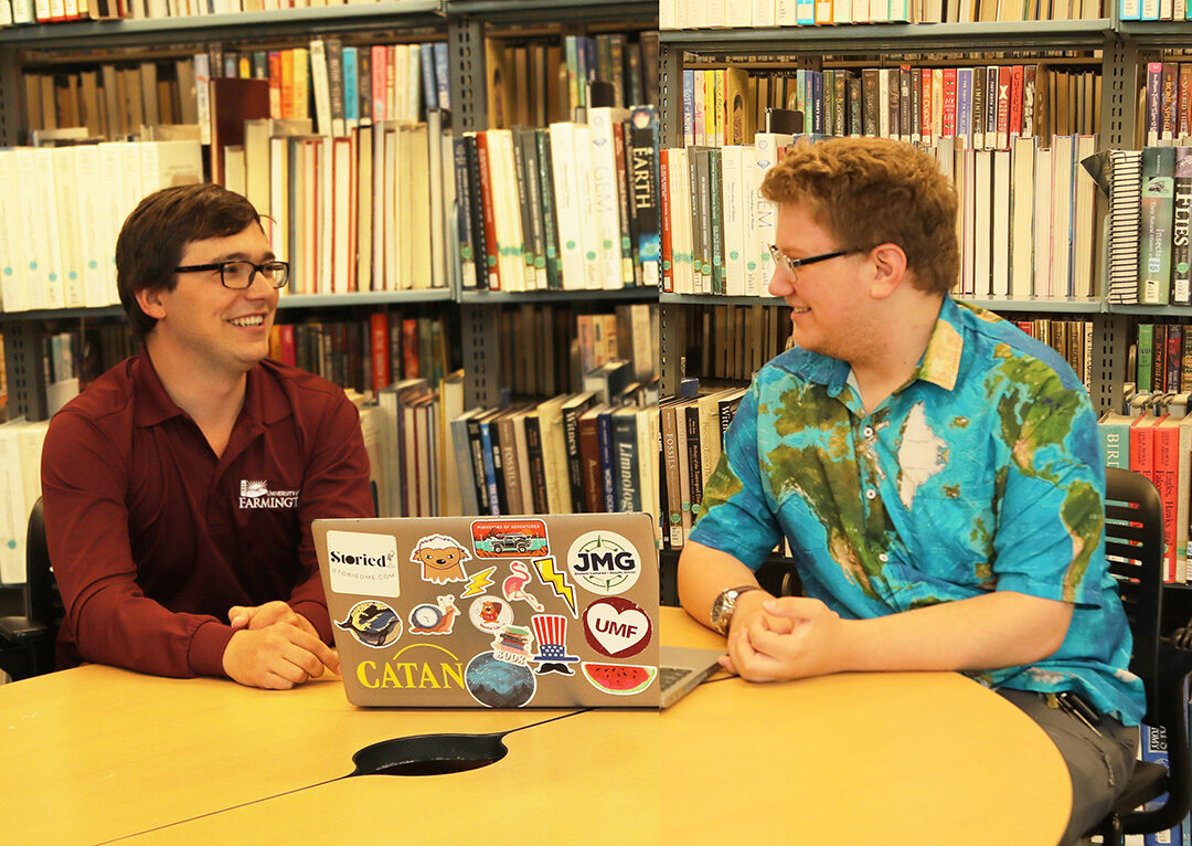 UMF admissions counselor speaks with prospective student