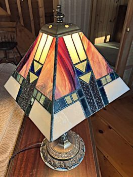 "Stained glass lamp shade," Eileen Kreutz