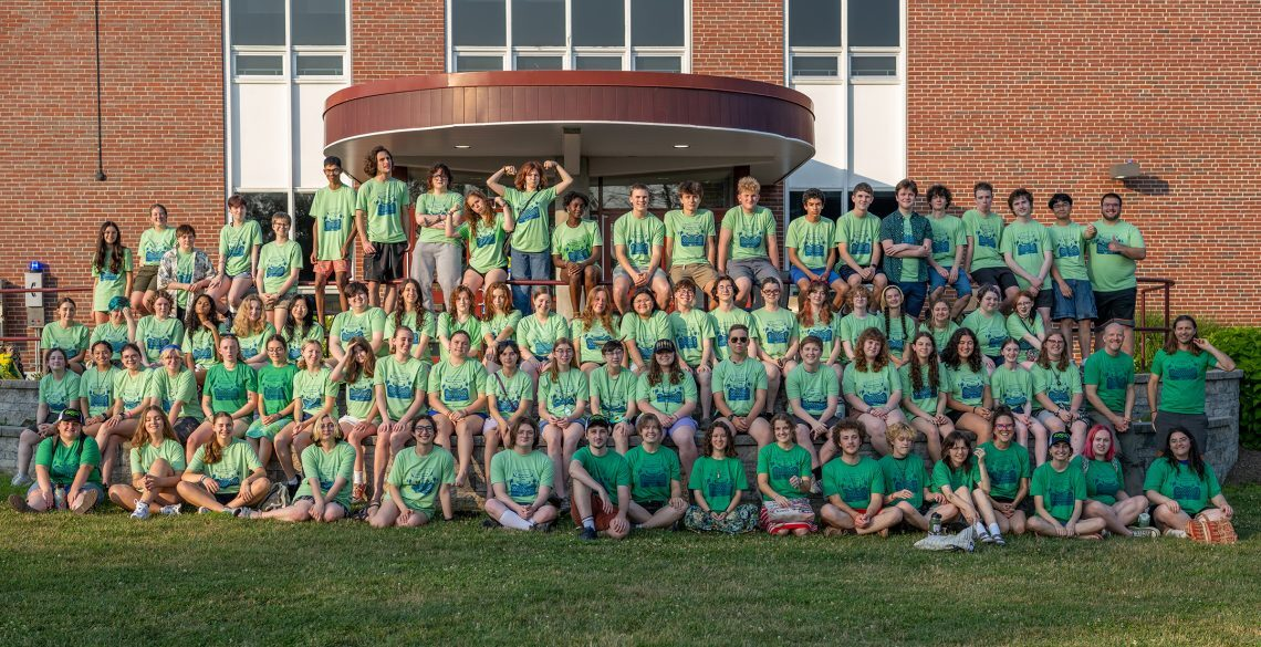 Young writers from 10 Maine counties, 12 states and three different countries who attended UMF 2025 Longfellow Young Writers Camp